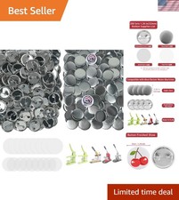 800 Pcs 1.25 Inch Button Supplies - Metal Shells for Hassle-Free Badge Making