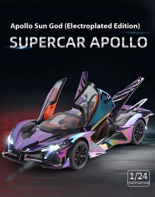 Neu 1:24 Apollo EVO Beschichtung Version Legierung Modell Sportwagen Spielzeug Geschenke Lichter UK 