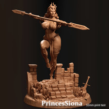 Dungeons & Dragons Playable Character - Female Human Siona - Barbarian, Fighter