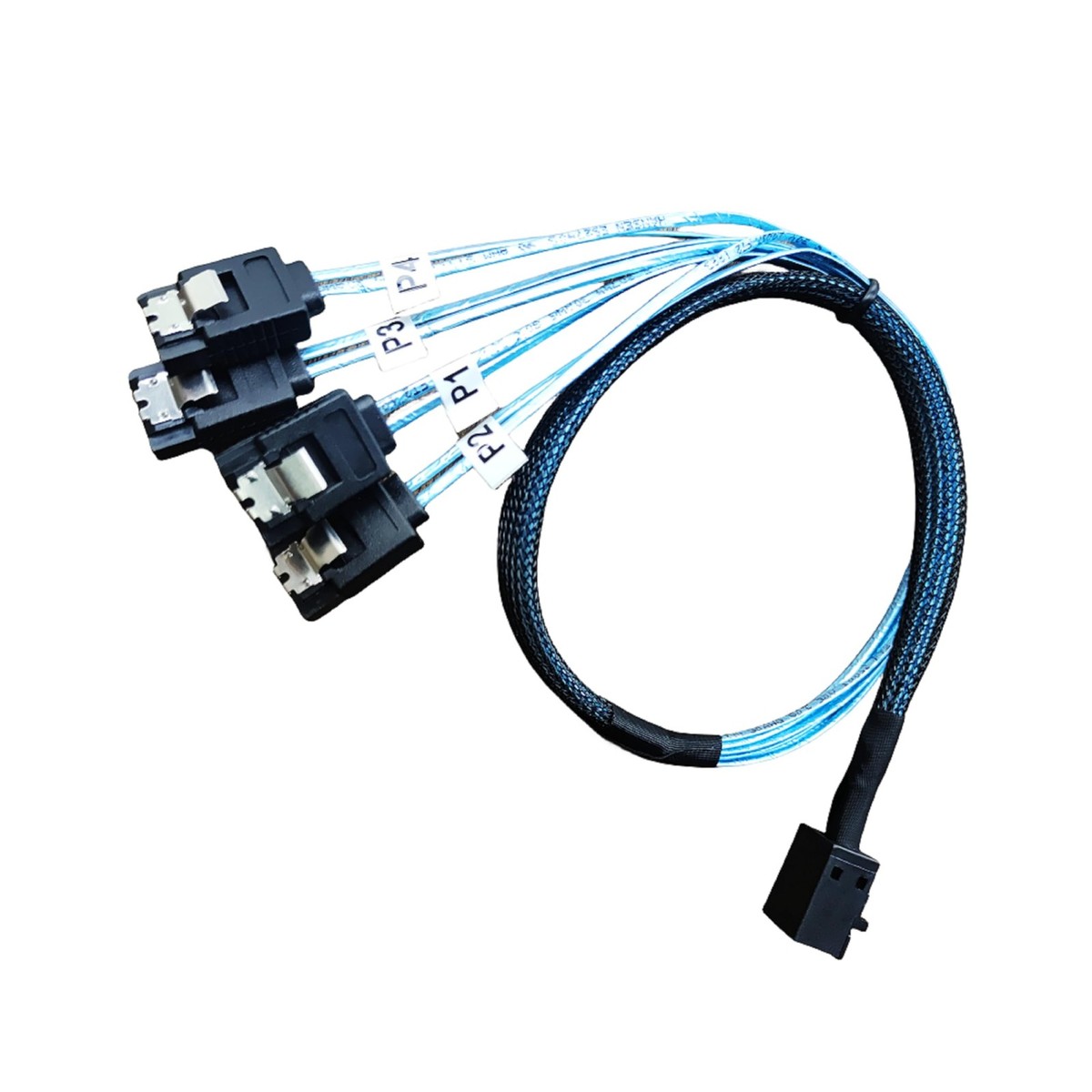 0.5M SFF-8643 to SATA Cable, Mini SAS HD, 4X SATA Breakout, SFF