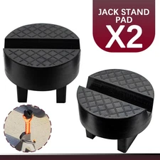 2X Axle Jack Stand Rubber Pad Pinch Weld Slotted Frame Rail Safety Jack Adapter
