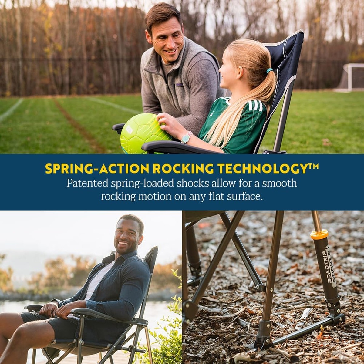 GCI OUTDOOR Roadtrip Rocker Camping Chair | Portable, Folding