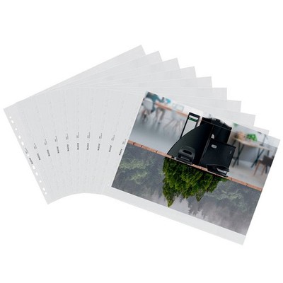 LEITZ Prospekthüllen recycle 4019 DIN A3 quer transparent genarbt 0,10 mm,...