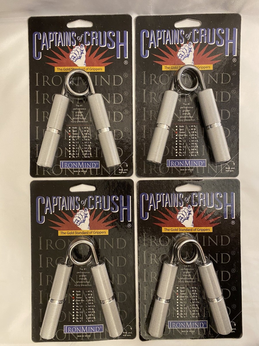 Lot of 4 Genuine IronMind Captains of Crush Grippers Trainer 100lb