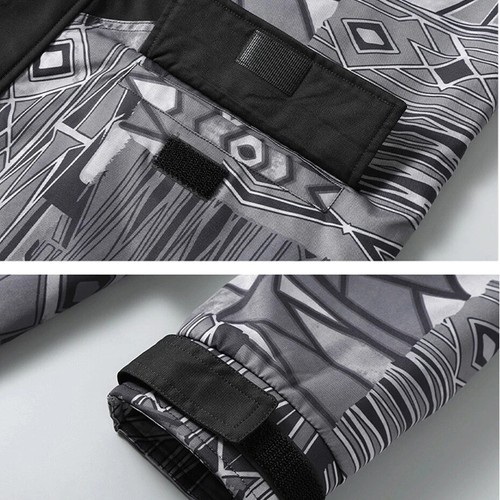 Jacket Men Hip Hop Streetwear Patchwork Jacket Coat Male Hooded Jackets - Picture 5 of 12