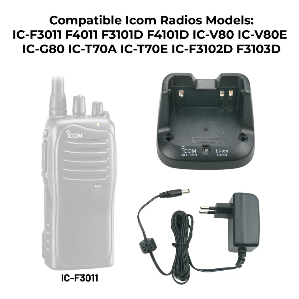 10PC BC-193 Original ICOM standard charger For IC-F3101 IC-F4101 IC-F3210 F3002 - Image 4 of 4
