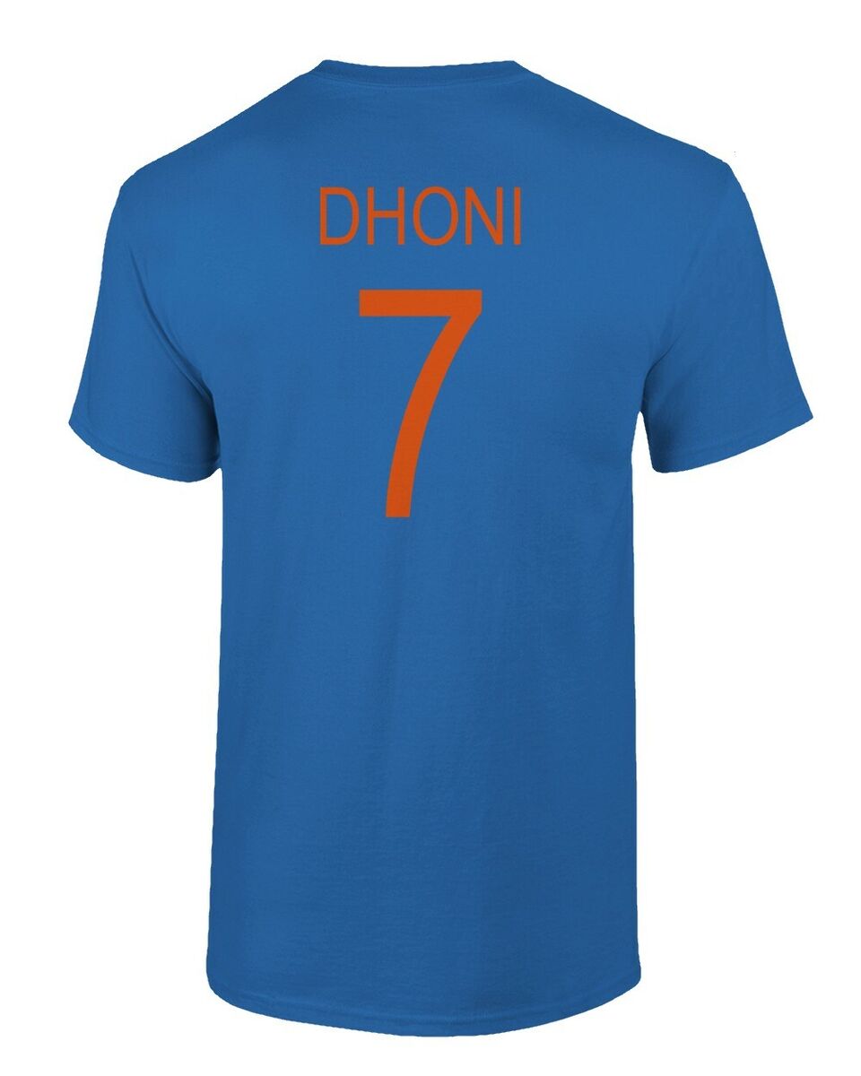 Cricket India Jersey Style Dhoni 7 Men's T-shirt | eBay