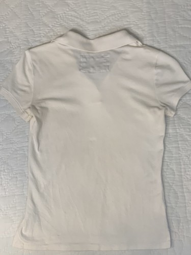 Abercrombie Kids Girls Large White Polo Collared Preppy Shirt Classic Fashion - Picture 7 of 10