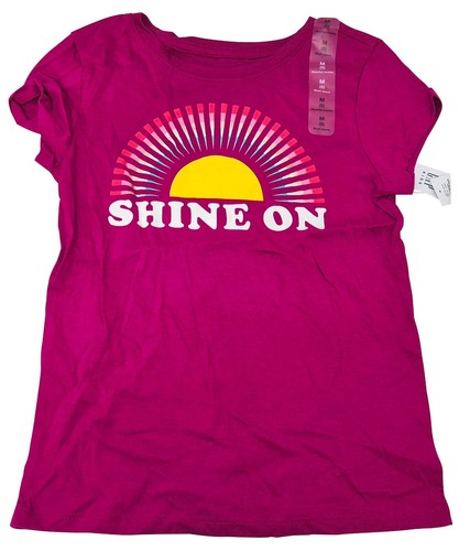 GAP Kids Girls Shine On Sun Logo Purple Short Sleeve T Shirt MRRP £12.99 - Picture 2 of 4
