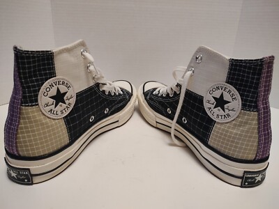 Converse Mens Chuck 70 Hi Quad Ripstop 166316C Black/Egret/Oyster