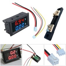 DC 0-100V 50A Voltmeter Ammeter LED-Dual Digital Volt Amp Meter Gauge And-Shunt