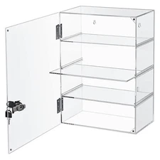 Display Locking for Lock Tier Case Key with 4 Display Case Clear Cabinet Acrylic