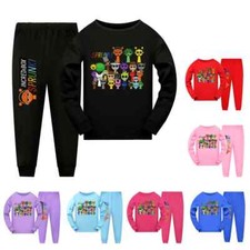 Cute Sprunki Clothes Fall Kids Game Incredibox Pajama Sets Baby Girls Long Sleev