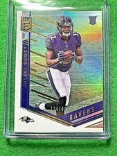 JALEEL SCOTT RC JERSEY #12SP#/699 BALTIMORE RAVENS PRIZM RC 2018 Donruss Elite 