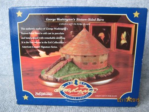 George Washington Collectible 16 Sided Barn Coldcast In