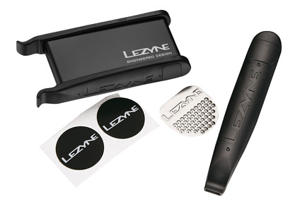 Lezyne Fahrrad Flickzeug Flickenset selbstklebend mit Reifenheber Schwarz