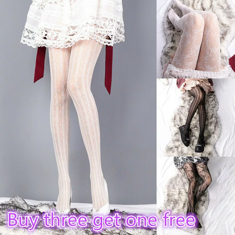 Japanese Lolita Girl Vintage Lace Pantyhose Sweet Hollow Harajuku Tight  Stocking