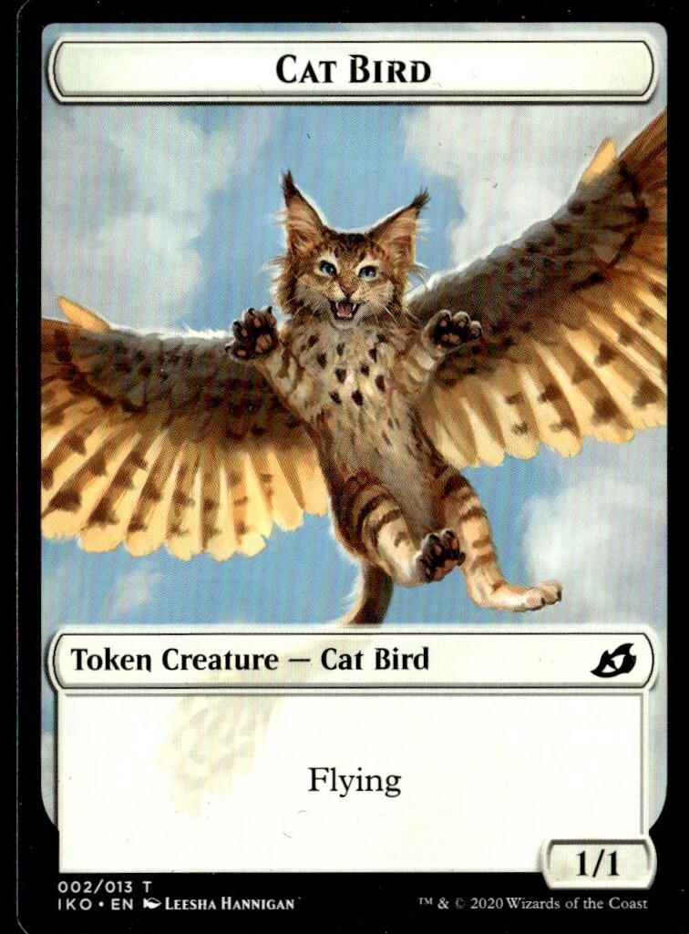 2020 Ikoria Lair of Behemoths Cat Bird Token Common MTG #2