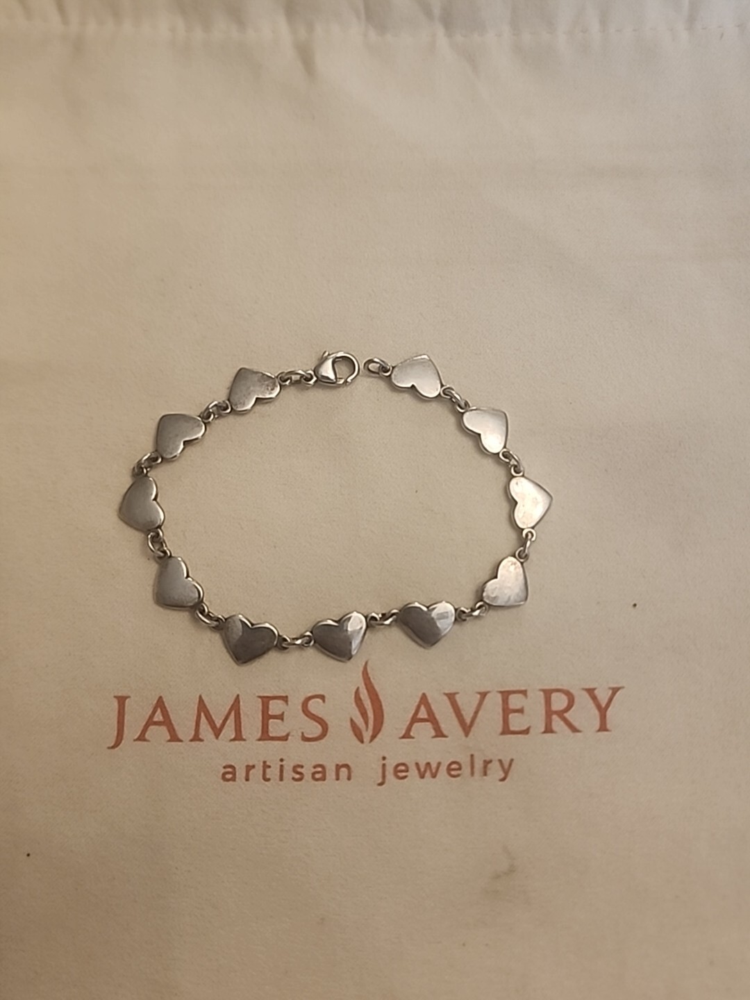 James Avery Hearts Bracelet Gem