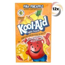 12x Packets Kool-Aid Pina-Pineapple Flavor Caffeine Free Soft Drink Mix .14oz
