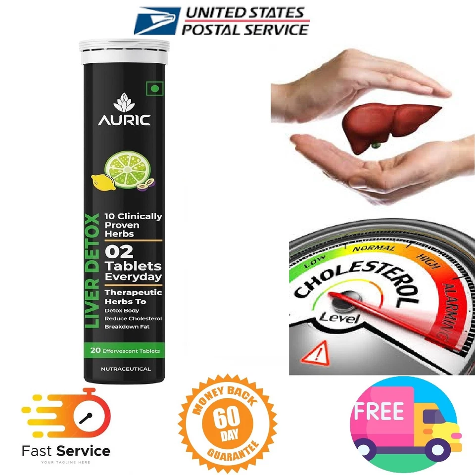 Agua gaseosa efervescente desintoxicación del hígado áurico con 10 hierbas ayurvédicas (40 comprimidos) Foto 4 de 4