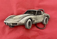 Vintage 1979 3D Corvette Belt Buckle Bergamot Brass Works Made In USA