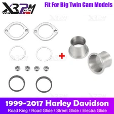 Exhaust Port Torque Cone + Flange Gasket Install Kit For 99-17 Harley Touring