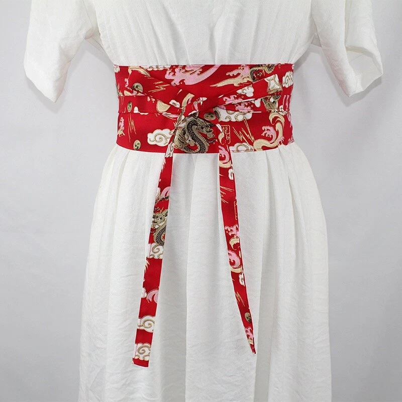 Dama Corsé Obi Cintura Cinturón Ancho para Yukata Kimono Abrigo Estilo Japonés Floral Foto 3 de 4