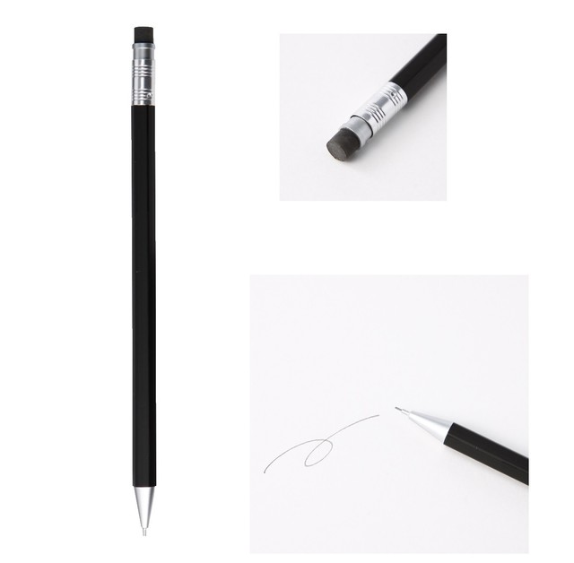 MOMA MUJI Black Wood Hexagonal Mechanical Pencil 0.5mm Thin Type Made in Japan for sale online