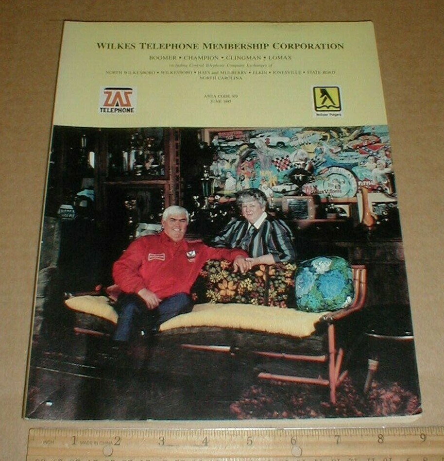 vtg Junior Johnson 1987 Wilkes North Wilkesboro Hays Boomer Elkin NC