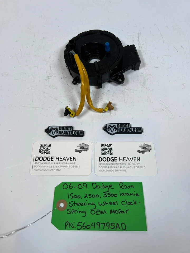 Reloj de volante OEM 2006-2009 Dodge Ram 1500 2500 3500 - resorte 56049795AD Foto 3 de 4