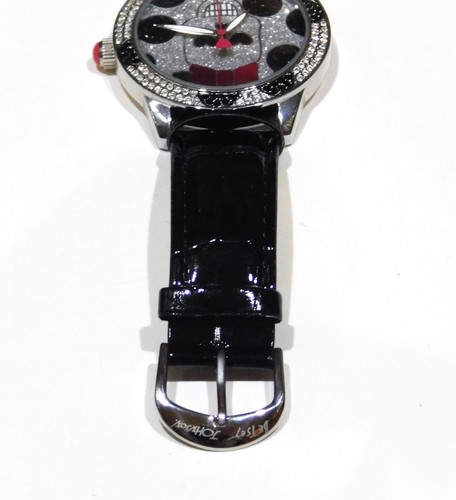 Betsey Johnson Glitzy Glam Skull Watch with Pave Crystal Accents - Picture 6 of 17