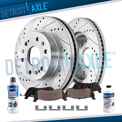 Front Rear Disc Brake Rotors for Escalade Silverado Sierra Suburban 1500 Tahoe