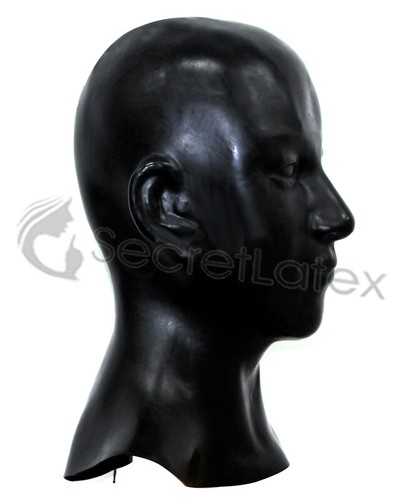 MASCHERA ANATOMICA DONNA DONNA CAPPUCCIO IN LATTICE NERO GOMMA TESTA PIENA DONNA - Foto 2 di 8