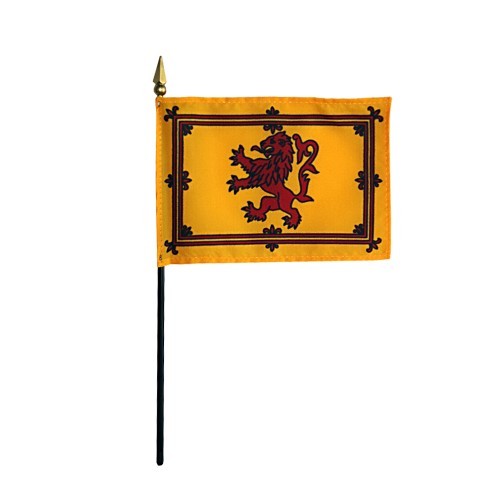 Bandera de escritorio en miniatura de poliéster león rampante escocés 4"" X 6"" (paquete de 12) - Imagen 1 de 1