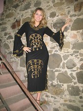 Traditionelles ägyptisches Saidikleid Stocktanz Bauchtanz Bauchtanzkleid 