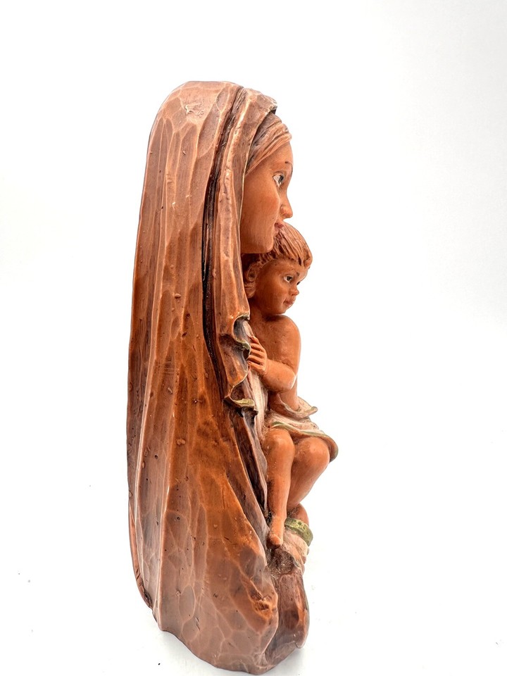 Vintage Mother Mary And Child Sculpture Made In Italy eBay