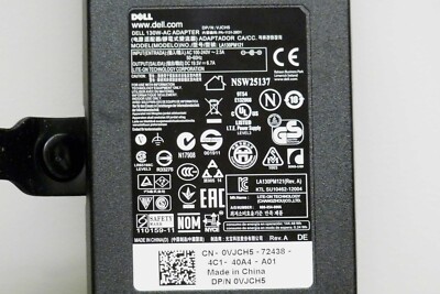 Chargeur Dell LA130PM121 130W - 19.5V 6.7A - Adaptateur Secteur Pour Ordinateur Portable - Occasion