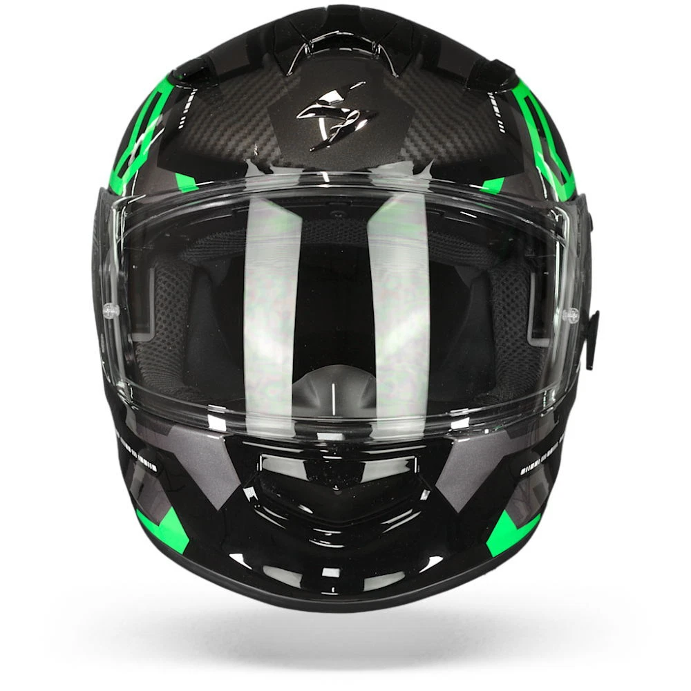 Scorpion EXO 491 Spin Black Green Full Face Helmet New Fast
