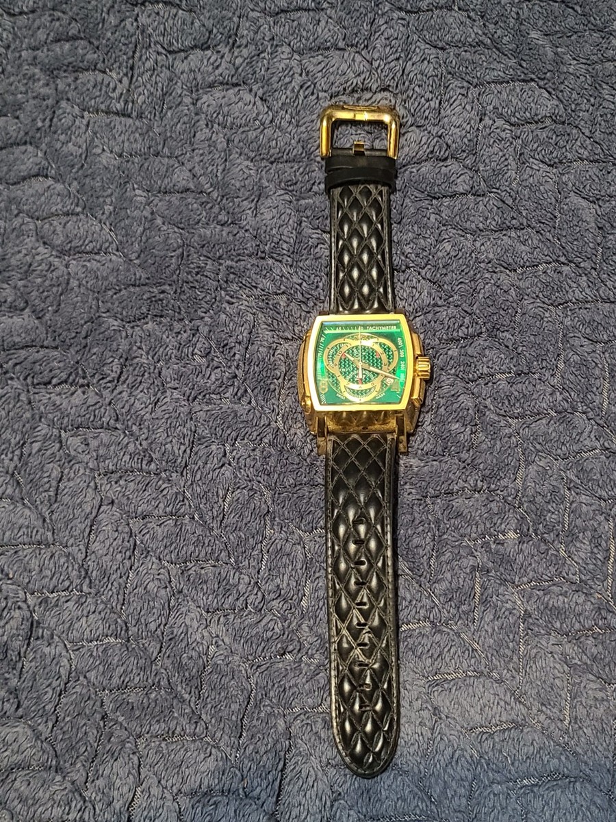Invicta S1 Rally Men's Green Gold Dial Chronograph Quartz Leather