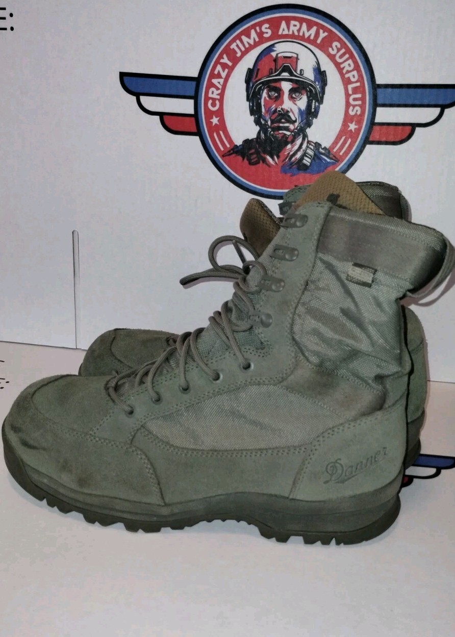Danner USAF 8-in Sage Boots Tanicus Dry NMT Size 10 Wide Steel