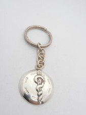Aesculapius Stick: 925 Silver Keychain - Asclepius - Doctors - Doctors