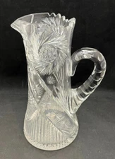 American Brilliant Large Decorative Pitcher