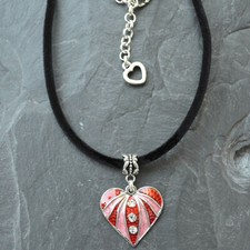  Trachtenschmuck Trachtenkette + Herz Anhänger Wies'n Dirndlband Oktoberfest Neu