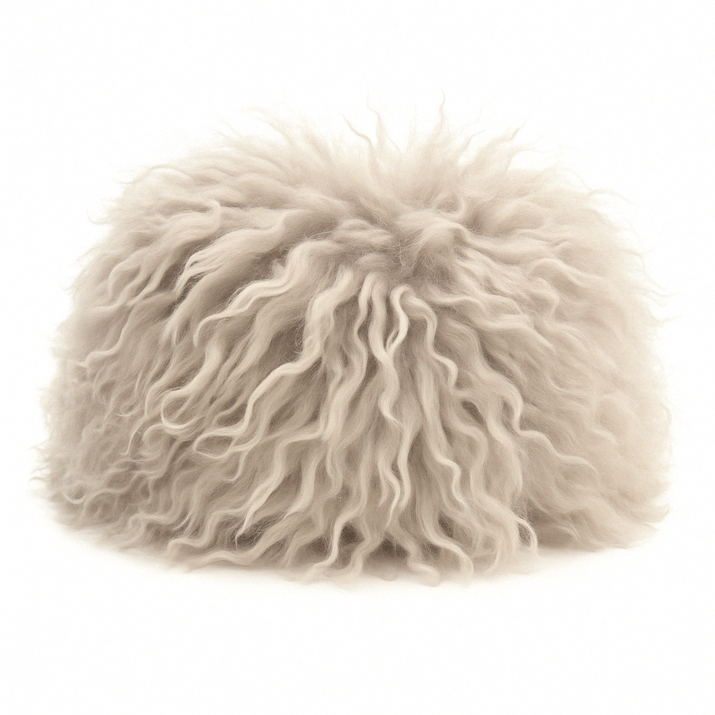 Hampui Hats 100% Fur Russian Cossack Alpaca Sheepskin beige Cream Sz M unisex White Fur Russian Cossack Hat - Etsy main image 4