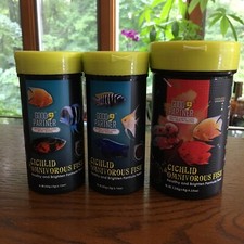  Lot of 3 Cichlid  Omnivorous Fish Food , 2.12 oz x 2  4.23oz 98 FULL