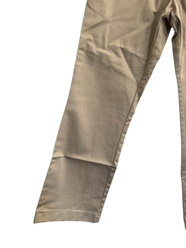 LANDS END Girls 7 Uniform Iron Knee Khaki Chino Bootcut Pant Adj Waist NEW #3480 - Picture 3 of 10