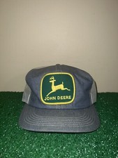Vintage Denim John Deere Tractor SnapBack Trucker Hat Cap Made In USA K Products