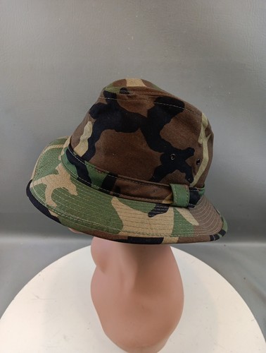 VTG Sports Afield BUCKET Hat LCamo Cap Made in USA Camouflage Woodland Pattern - Picture 4 of 16