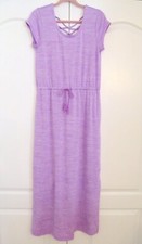 T By Talbots Summer Maxi Dress Sz Medium Tie Waist Strappy Back Athleisure